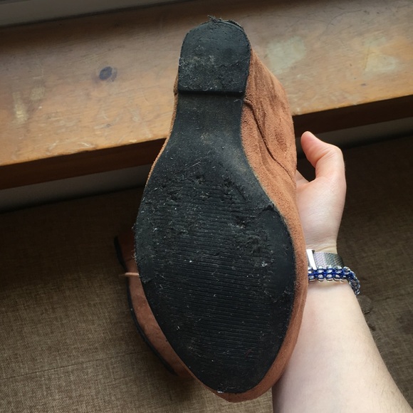 Faux-Suede Lace-Up Booties - Picture 4 of 4